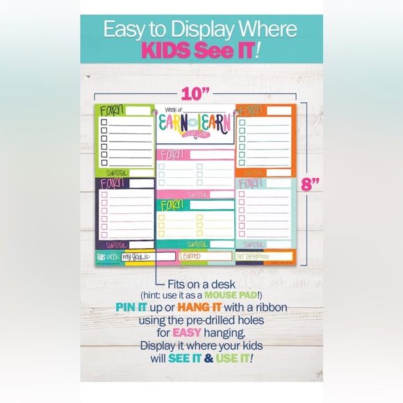 Earn & Learn Kids’ Chore Chart Money Management - Picture 11 of 11